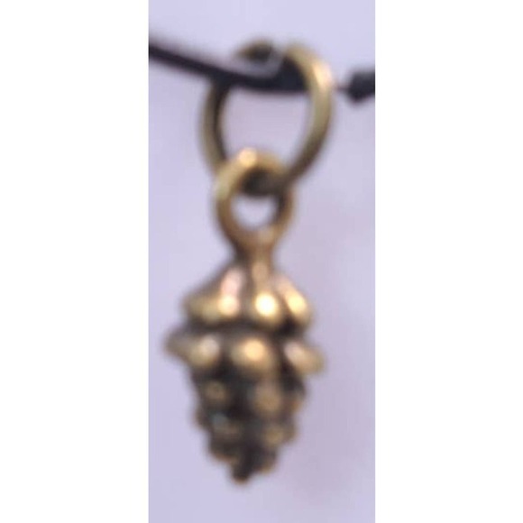BUNDLE ONLY Small Simple Bronze Tone Pine Cone Pendant Charm Rustic Handmade - Picture 2 of 2